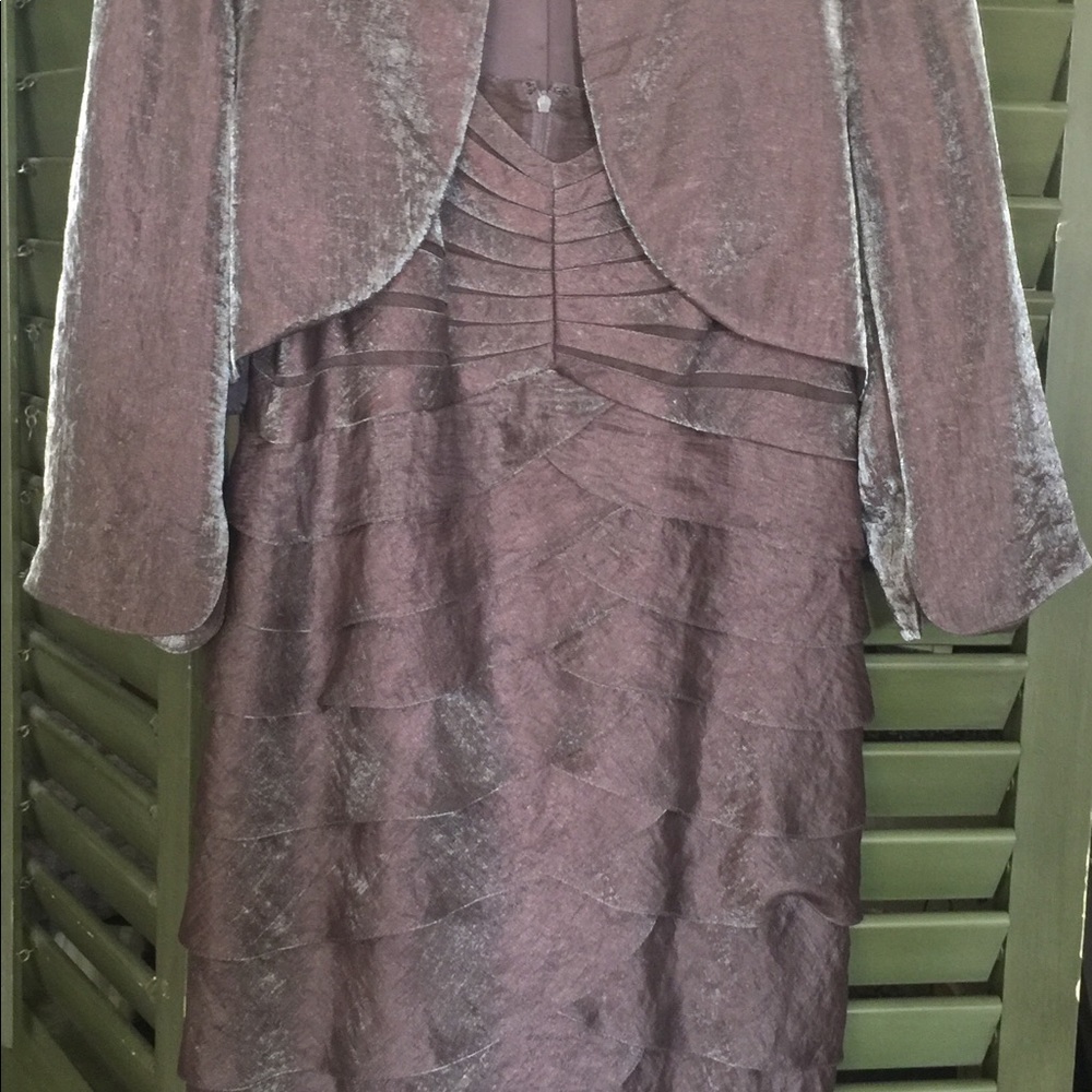 Adrianna Papell Occasions Two Piece Shimmer Dress
